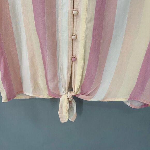 $168 Rails Striped Blouse Womens Small Coastal Chic Beachy Soft Girl Old Money - Picture 5 of 11